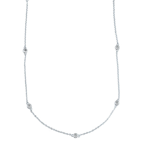 Long Round Zirconia Rollo Chain (H81)